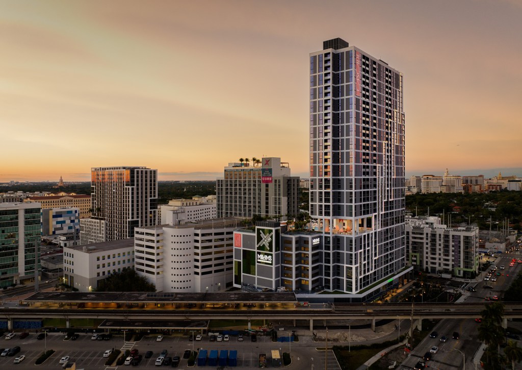 The 421-unit Cascade offers transit-oriented living in the heart of Miami.