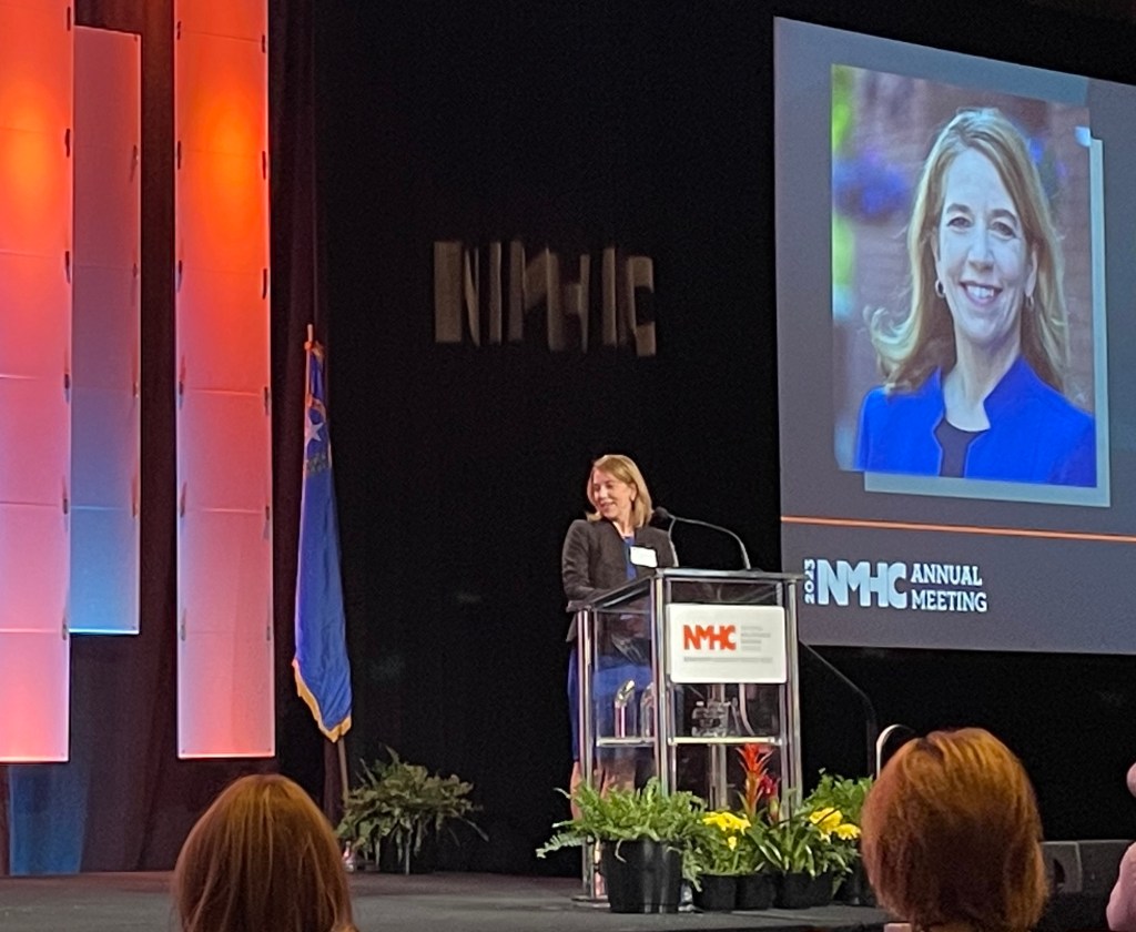 The National Multifamily Housing Council board of directors named Sharon Wilson Géno as president of the organization during its 2023 Annual Meeting.