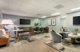 Acquired by Waterton in 2021, the 13-story Vue property in San Pedro, California, has received a robust value-add repositioning that includes rethinking underutilized common area square footage into co-working spaces, a strategy that's becoming part of the firm's signature value-add rehabs.