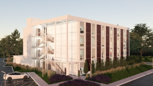 A rendering of a Vessel Technologies apartment building.