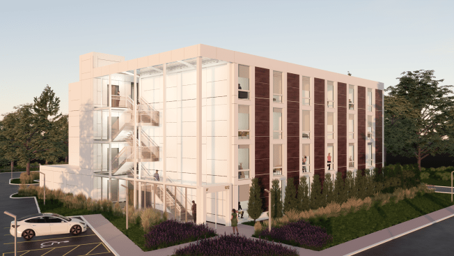 A rendering of a Vessel Technologies apartment building.