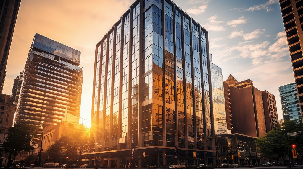 retail commercial real estate building illustration industrial leasing, rental sale, purchase investment retail commercial real estate building