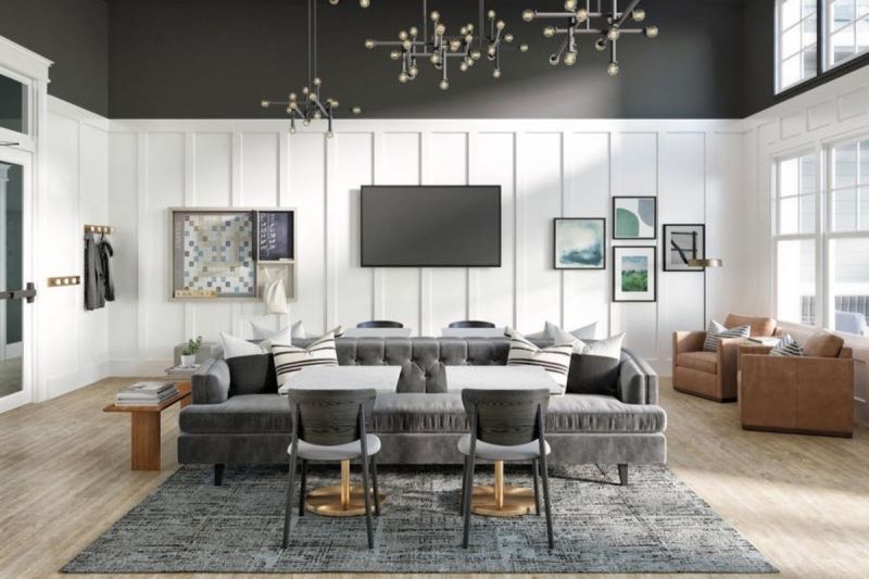 The resident social lounge at Emblem Conyers in Georgia.