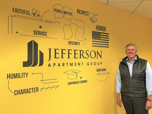 Jefferson Apartment Group chairman and CEO Jim Butz in the firm's McClean, Virginia, headquarters.