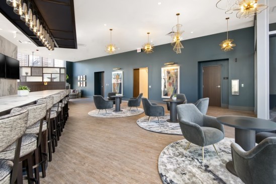 K. Tyler, director of interior design at Morgante-Wilson Architects, is confident that  727 West Madison's amenity spaces can accommodate social distancing through design.