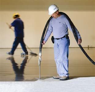 Minimize downtime during flooring installations with Levelrock Quik-Top, an underlayment that can be applied over cement or gypsum concrete subfloors 1/4- to 1/2-inch thick for a smooth, level surface. Quik-Top also works as a stained concrete finished floor. The product dries in 15 hours to speed construction time.