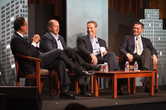 The annual CEO Power Panel exuded optimism about the future of multifamily, predicting solid growth in fundamentals and transaction and development activity through 2014-2016. The panelists included (from left) Henry Cisneros, former HUD Secretary and chairman of Los Angeles-based CityView; Ric Campo, chairman and CEO of Houston-based Camden Property Trust; Bob Faith, CEO of Greystar Real Estate Partners in Charleston, S.C.; and Tom Toomey, CEO of Highlands Ranch, Colo.-based UDR.