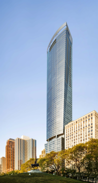 The cantilevered 1000M exterior.