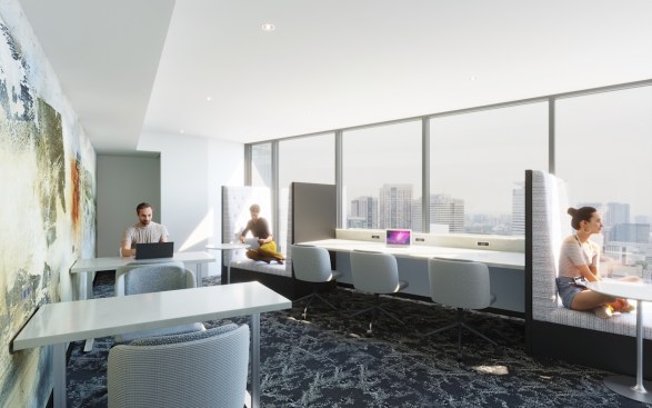 The 550-unit 1600 Vine in Hollywood, California, has been billed as the apartment community for aspiring social media stars, and was designed with reservable working spaces, conference rooms, and business centers to nurture the creative minds of work-from-home entertainment professionals.