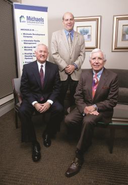 BRAIN TRUST: L to R: Bob Greer, president, Michaels Development Co.; John O’Donnell, COO, The Michaels Organization; and Michael Levitt, founder and CEO, The Michaels Organization.
