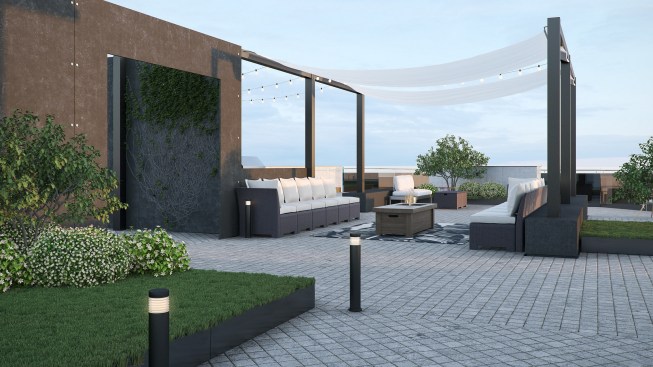 The rooftop lounge at The Martin in San Francisco, developed by Raintree Partners.