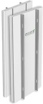 The accel-E wall panel system replaces traditional framing, insulation, and sheathing components with a single, easily installed system. It combines the strength and performance of cold-formed steel framing with the superior insulation properties of expandable polystyrene.
