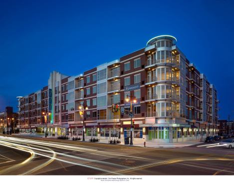 Award: Project of the Year, Mid-Rise  Project name: 777 South Broad  Location: Philadelphia  Architect: JKR Partners  Developer: Dranoff Properties  Builder: Intech Construction  Number of units: 146  Unit mix: one- and two-bedrooms  Rents: $2,200 to $5,000