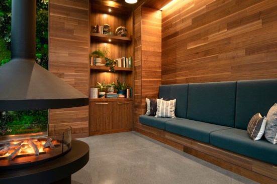 Mixed-use project Saltwood in Portland, Oregon, features copious wood accents and biophilic details.