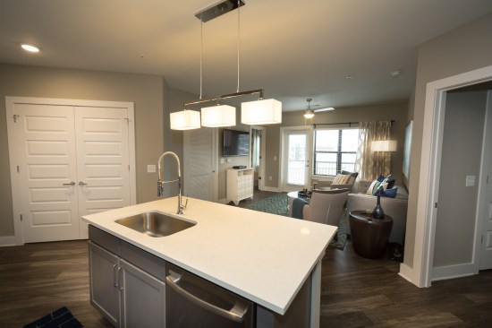 Pollack Shores is almost finished developing 530 apartment units at the site.
