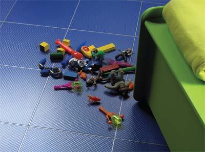 Catch prospects' attention with Color Brights resilient flooring, part of Amtico's Color Zone collection. The hot hues include blue, pink, and yellow; finishes incude solid pure brights, glittery stardust, and pearlized pressplate. The floors are highly resilient and forgiving, the company says.