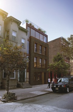 93 Bright St. is a multi-unit, modern townhouse-style development in the historic district of Jersey City, N.J., developed by architect Jorge Mastropietro.