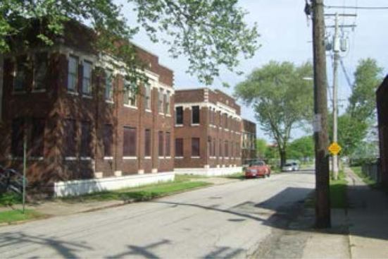 A view of the project building along east 62nd street.
