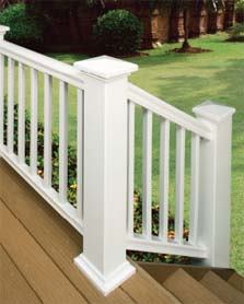 Brighten up a property with the redesigned LP WeatherBest crystal white railing, which uses Anderson Corp.'s Fibrex material technology. The railing's composite finish simulates freshly painted wood and comes in 6- and 8-foot kits with a rounded colonial top or a flat top.