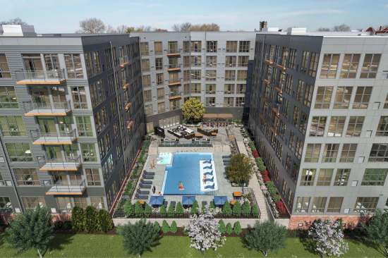 The six-story ANOVA uCity Square from GMH Communities and Wexford Science & Technology brings 461 smart apartments, 14,000 square feet of ground-floor retail, a two-level parking garage, and 12,500 square feet of amenity space to West Philadelphia's University City.