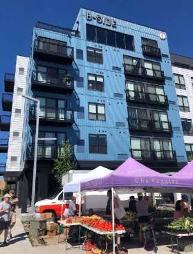 The transit-oriented B-Side is the second phase of the L&H Station master development in central Minneapolis.