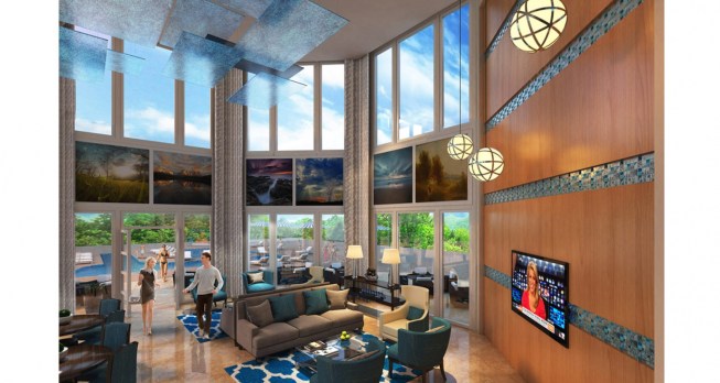 A rendering of MP Studio's design scheme for its clubhouse renovation at Bella Vida.