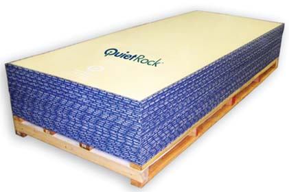 Loud neighbors are not a nuisance with Quiet Solution's QuietRock drywall, which installs and finishes like standard drywall and provides the same noise reduction as eight regular sheets. Products range from QuietRock 510, the lowest-cost soundproof drywall on the market, to QuietRock 545THX, the only THX-certified drywall product on the market.