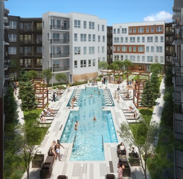 NOVEL Montford Park has a wealth of amenities, from a resort-style saltwater pool to a bark and brew dog park.