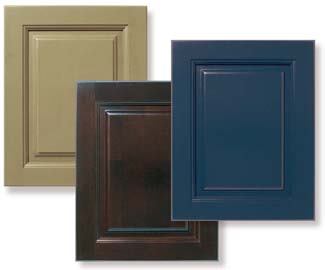 Who says kitchen cabinets can-t be fun? Three new colors for maple wood-wasabi green, espresso, and gunmetal blue-can spice up any space. The green works well with neutrals, the dark-stained espresso goes with both traditional and modern applications, and the semi-opaque blue offers a deep, rich gray color.