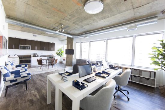 e-lofts offer spacious, open floor plans for residents to live, work, or live/work.