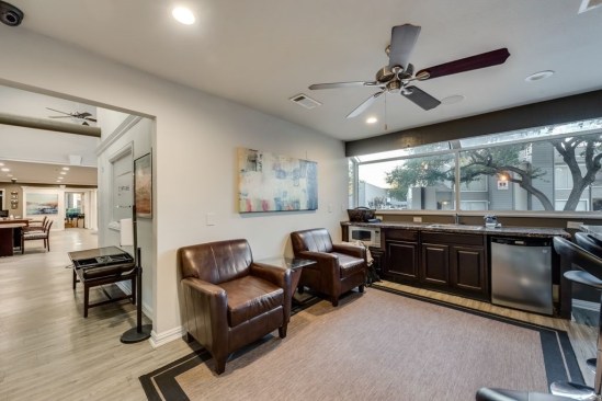 A before look at the coworking space at Enclave at Prestonwood Apartments.