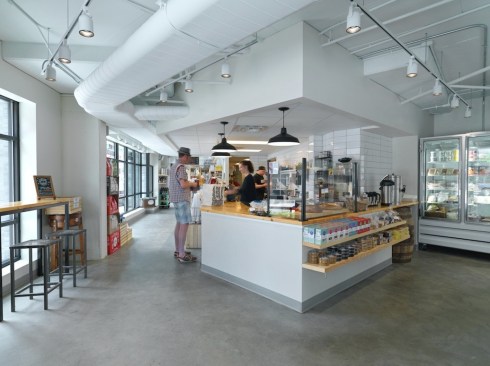 Boston artisanal grocery store American Provisions is located on the ground floor of the Treadmark building in Dorchester, Mass.