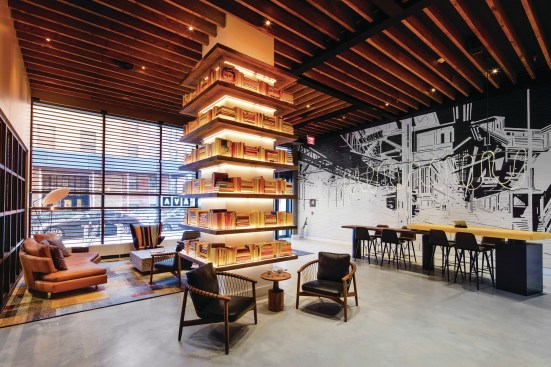 AvalonBay’s AVA DoBro project in Brooklyn has a joint coffee shop–brew pub branded as AVA Brew.