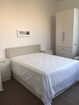 The interior of a one-bedroom unit in the mansion portion of Ampeer.