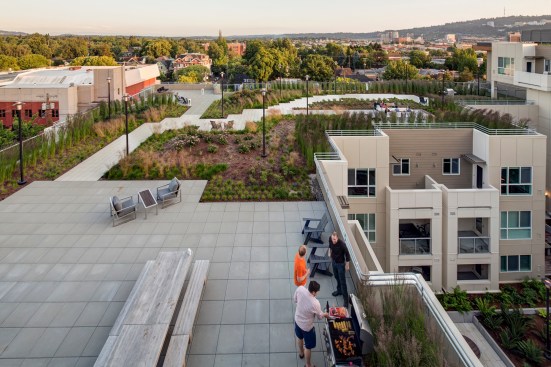 KTGY's Linden Apartments in Portland, Ore., has&nbsp;7,580 square feet of rooftop space, most of which is a garden terrace.&nbsp;