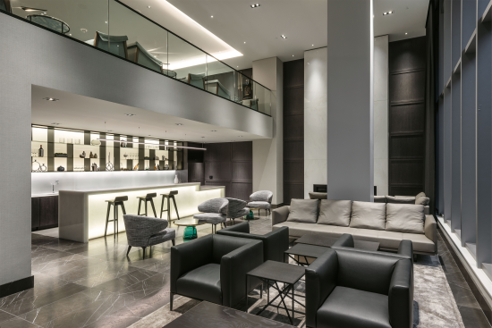 A two-level club lounge is included in LUMINA's amenity package.