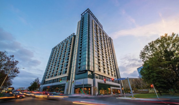 Monogram Residential’s LEED Silver–certified Nouvelle in Tysons Corner, Va., features programmable Nest thermostats in every unit.