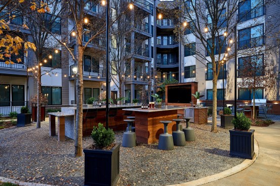 Outdoor beer garden at Oleander, Brookhaven, Ga. Courtesy Mary Cook Associates