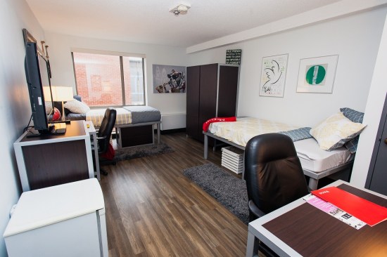 The 280-bed building primarily serves students attending McGill University.