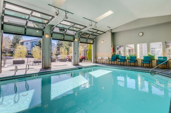 Indoor pool at Santa Fe Ridge Apartments