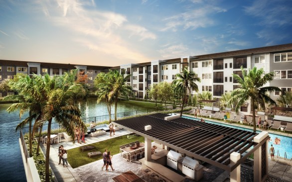 The Allure at Gateway in Pinellas Park, Fla., features a resort-style pool.
