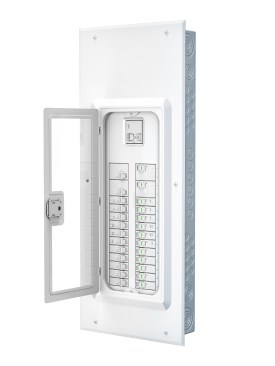 Leviton’s new load center is a redesigned circuit breaker that focuses on ease of installation, enhanced safety, and a more intuitive interface for the homeowner.