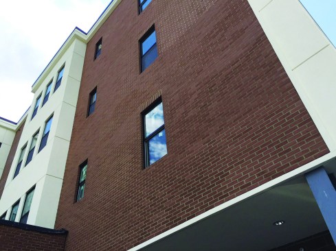 NewBrick used on a new construction office building in Schenectady, N.Y. that required the installation of 12,000 square feet of NewBrick on a new-build, multi-story, mixed-use project.