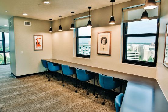 CA Student Living’s new Rise on Chauncey development near Purdue University provides a full suite of social and wellness amenities as well as ample space for studying.