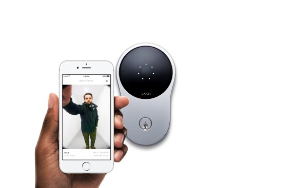 The integrated camera in the Latch lock alerts residents as to who's at the door.