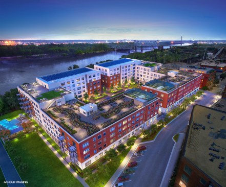 The 276-unit Second + Delaware community in Kansas City, Missouri, is the largest apartment community in the world built to Passive House standards, according to the developers.