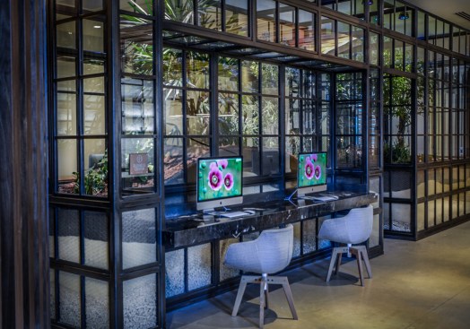 A business center is among the 20,000-plus square feet of amenities at Station House.