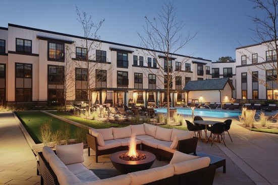 Swimming pool at The Atworth at Mellody Farm in Vernon Hills, Ill.