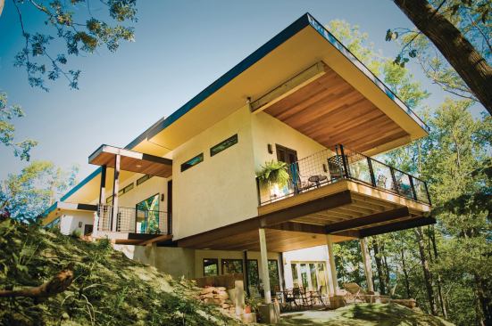 Three Ingredients Asheville's "Push House" is built with Hemcrete, an eco-friendly compound of industrial hemp, hydraulic lime, and water.