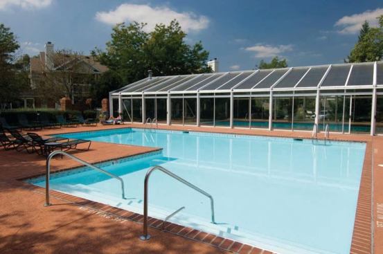 The resort-style pool at The Arbors of Brookdale.